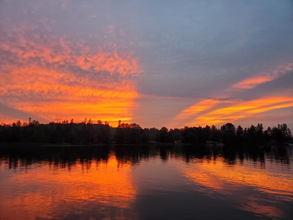 Sunset at Howard Lake in Akeley